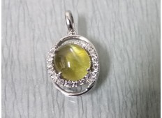 Diamond Cat Eye Pendant